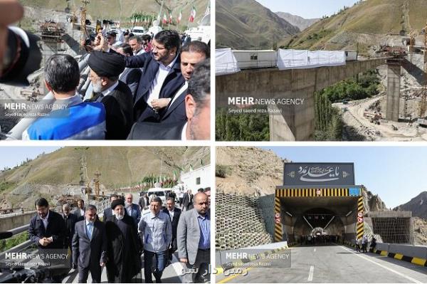 افتتاح مسیر رفت قطعه 2 بزرگراه تهران-شمال