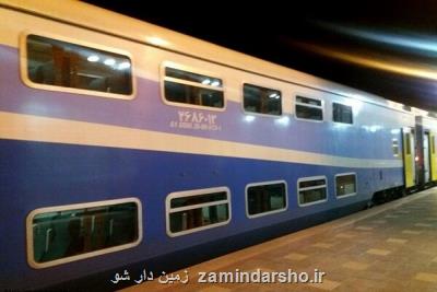 حركت آزمایشی اولین قطار 2 طبقه در راه تهران-همدان