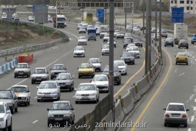 افزایش ۴ و هفت دهم درصدی تردد در محورهای برون شهری