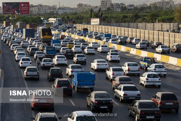 ترافیک سنگین در آزادراه قزوین - کرج