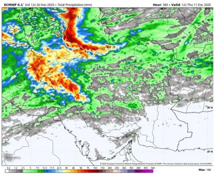 اخطار بی هنجاری سرما در نیمه جنوبی کشور بارندگی های ۲ روزه در سواحل خزر