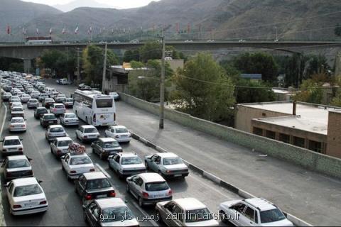 محدودیت ترافیكی محورها، كرج به چالوس از ساعت ۱۳ ممنوع