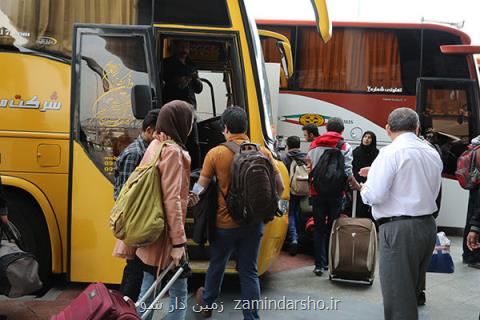 ۷ میلیون نفر عید امسال با اتوبوس سفر كردند، كاهش ۱۲ و نیم درصدی