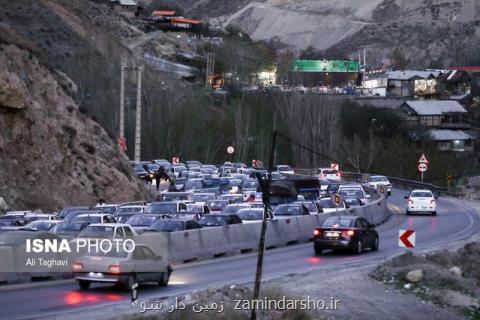 محدودیت های ترافیكی در دو جاده چالوس و هراز